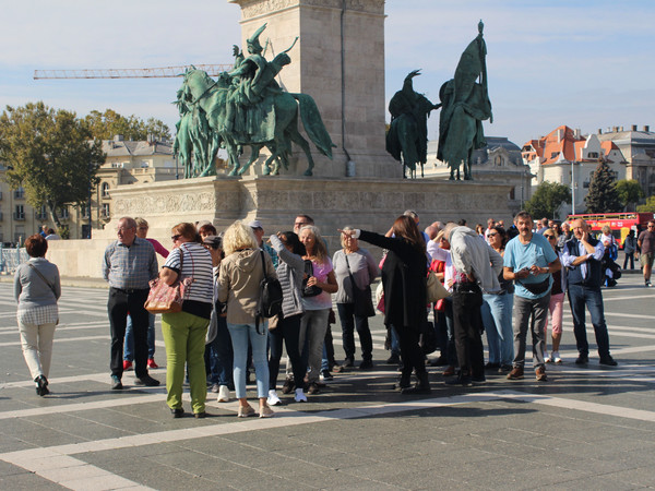 Auf dem Heldenplatz in Budapest